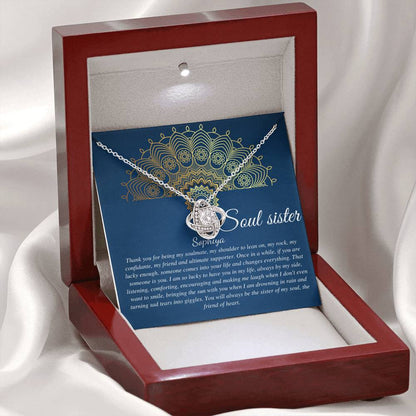 Soul Sister Necklace, Unbiological Sister, Soul Sister Gift for Best Friend Gift, Turquoise necklace Gold