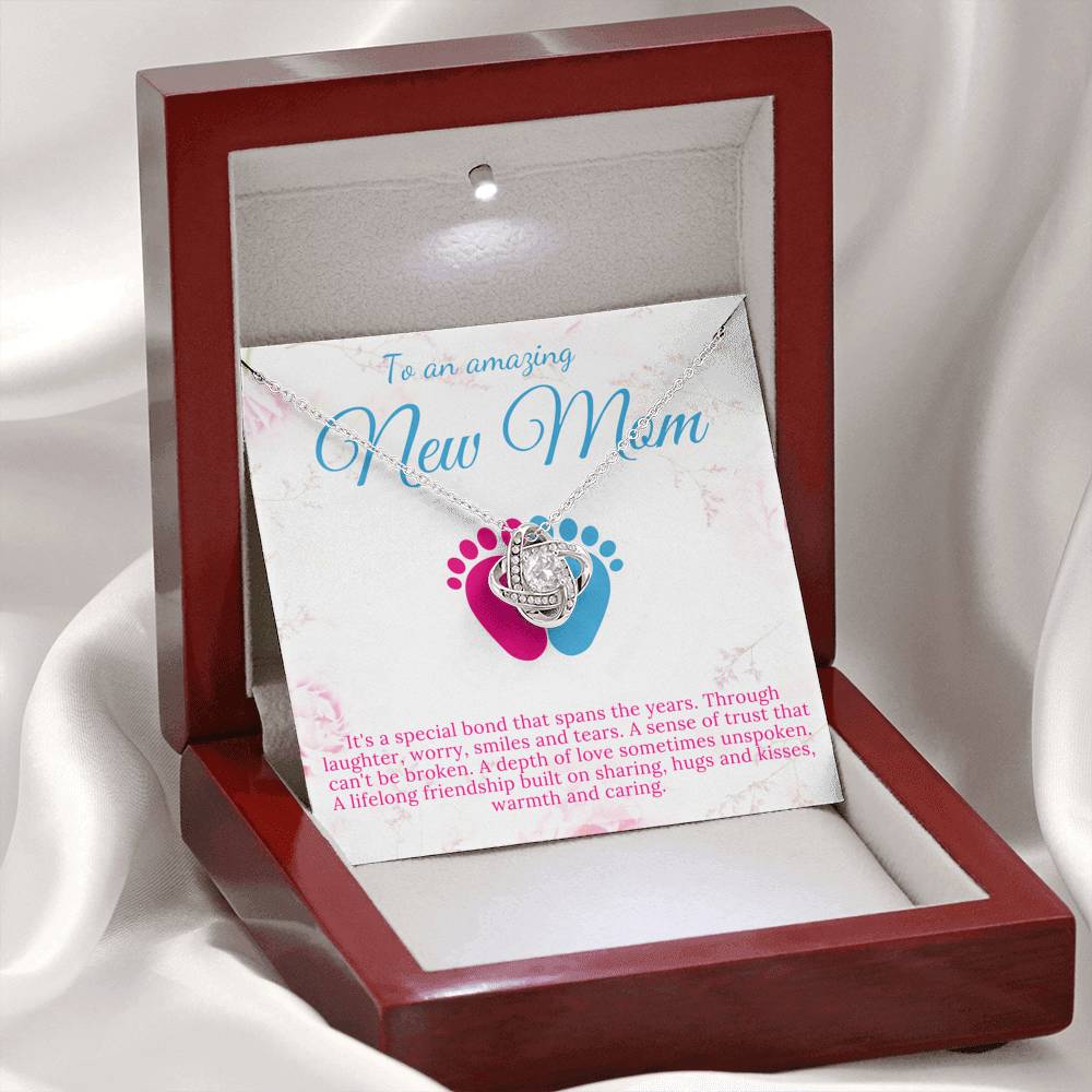 New Mom, First Time Mom Gift, New Mom Gift Jewelry, Gift for New Mom Necklace, New Mommy Gift For Baby Shower, Love Knot #0202