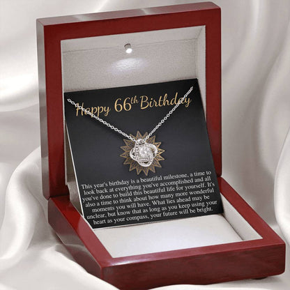 66th Birthday For Her Gift, 66th Birthday Gift For Mom, Sixty Sixth Birthday Gift For Grandma, 66th Birthday Gift For Friend Love Knot #0687