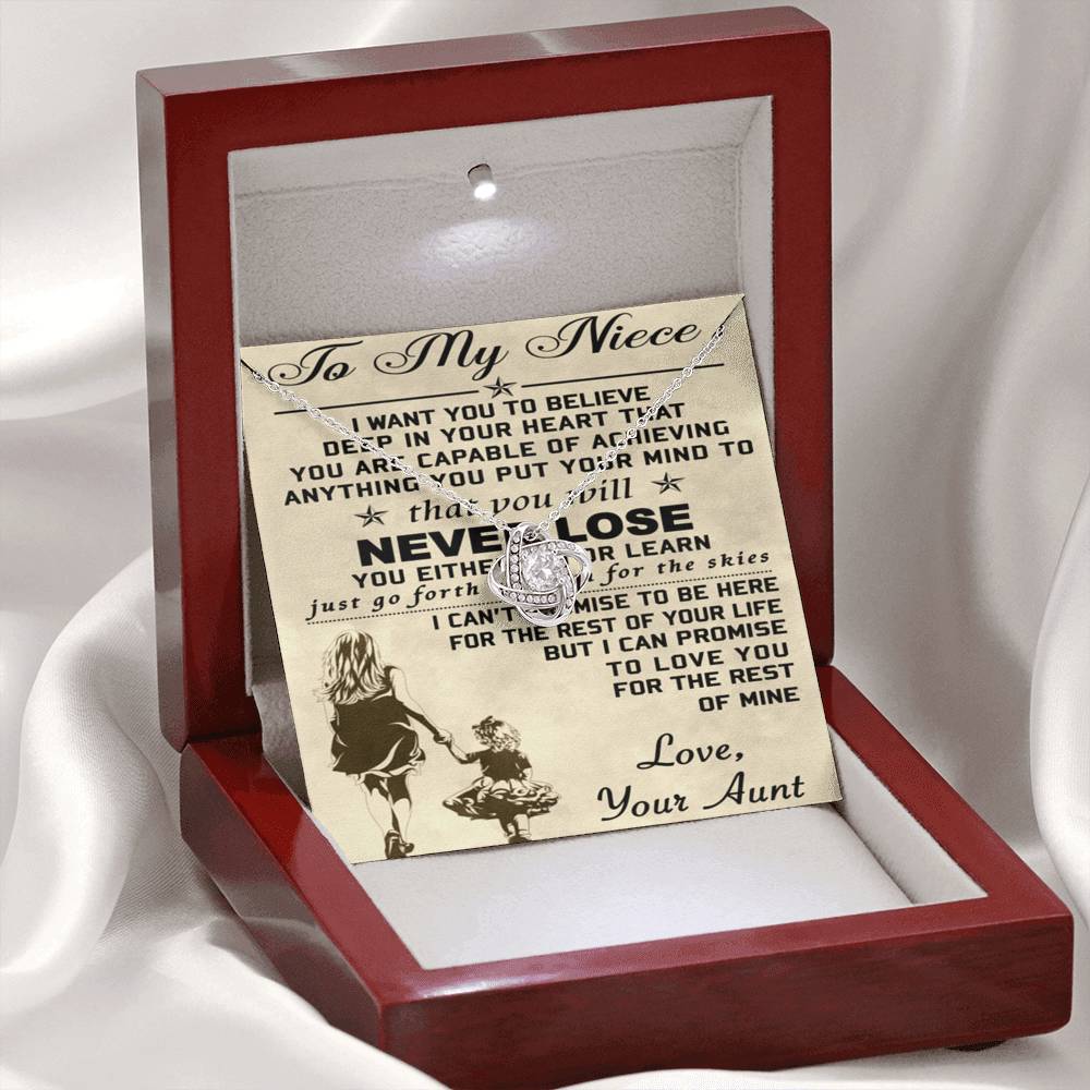 to my niece love knot