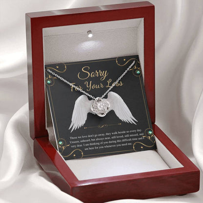 Remembrance Necklace For Loss Of Loved One, Sympathy Gift, In Loving Memory Gift, Sorry For Your Loss, Bereavement Necklace, Love Knot #0273
