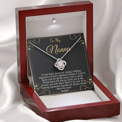 Nonna Necklace Gift Mothers Day Gift for Nonna from Grandkid Nonna Gift for Grandmother Birthday Gift Grandmother Necklace ,Love Knot #0493