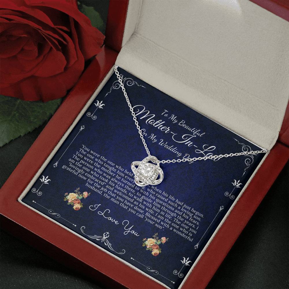 Love Knot, To My Mother in Law on My Wedding Day, Mother in Law Gift From Bride, Future Mother in Law Necklace, Gift For Mother-in-Law #0059