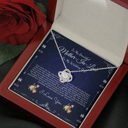 Love Knot, To My Mother in Law on My Wedding Day, Mother in Law Gift From Bride, Future Mother in Law Necklace, Gift For Mother-in-Law #0059