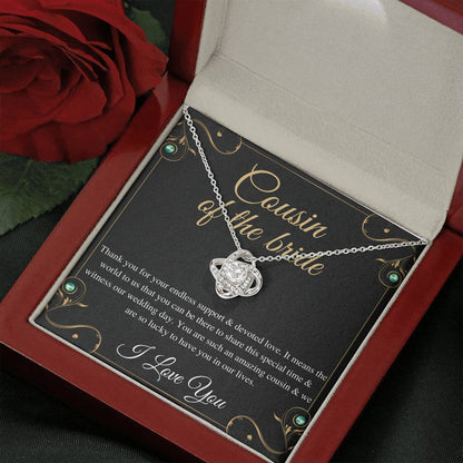 Petit Ribbon, Cousin Of The Bride Necklace Gift, Wedding Gift From Bride And Groom, Bridal Party Thank You Gift, Cousin Wedding Gift0137