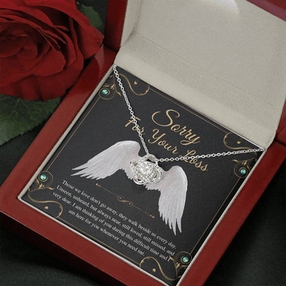 Remembrance Necklace For Loss Of Loved One, Sympathy Gift, In Loving Memory Gift, Sorry For Your Loss, Bereavement Necklace, Love Knot #0273