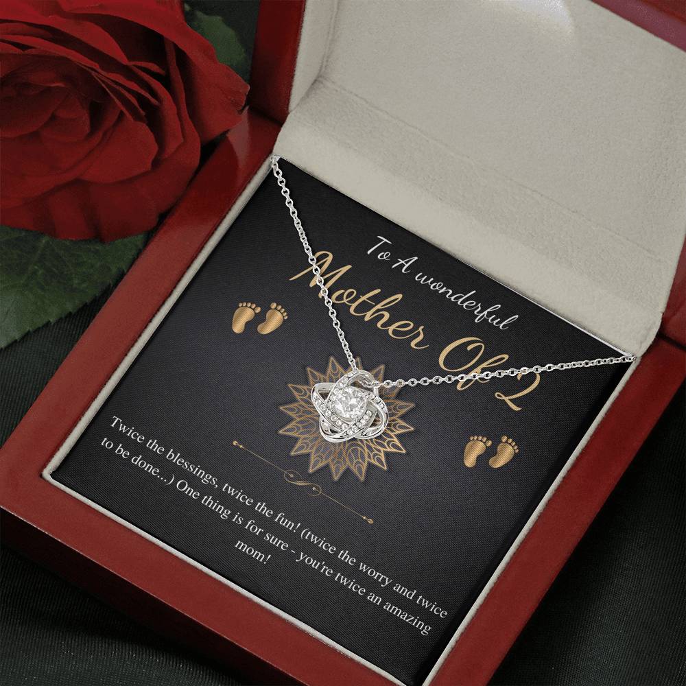 Second Time Mom Gift Birthstone Necklace for Mom Gift for Birth of 2nd Child, Baby Number 2 gift, Second Child, Twin Mama Twin Baby Gift