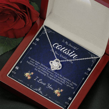 Love Knot,  Gift For Cousin Wedding Day Bride Gift From Cousin Necklace  Bride necklace Gift For Cousin Wedding Gift For My Cousin #0103