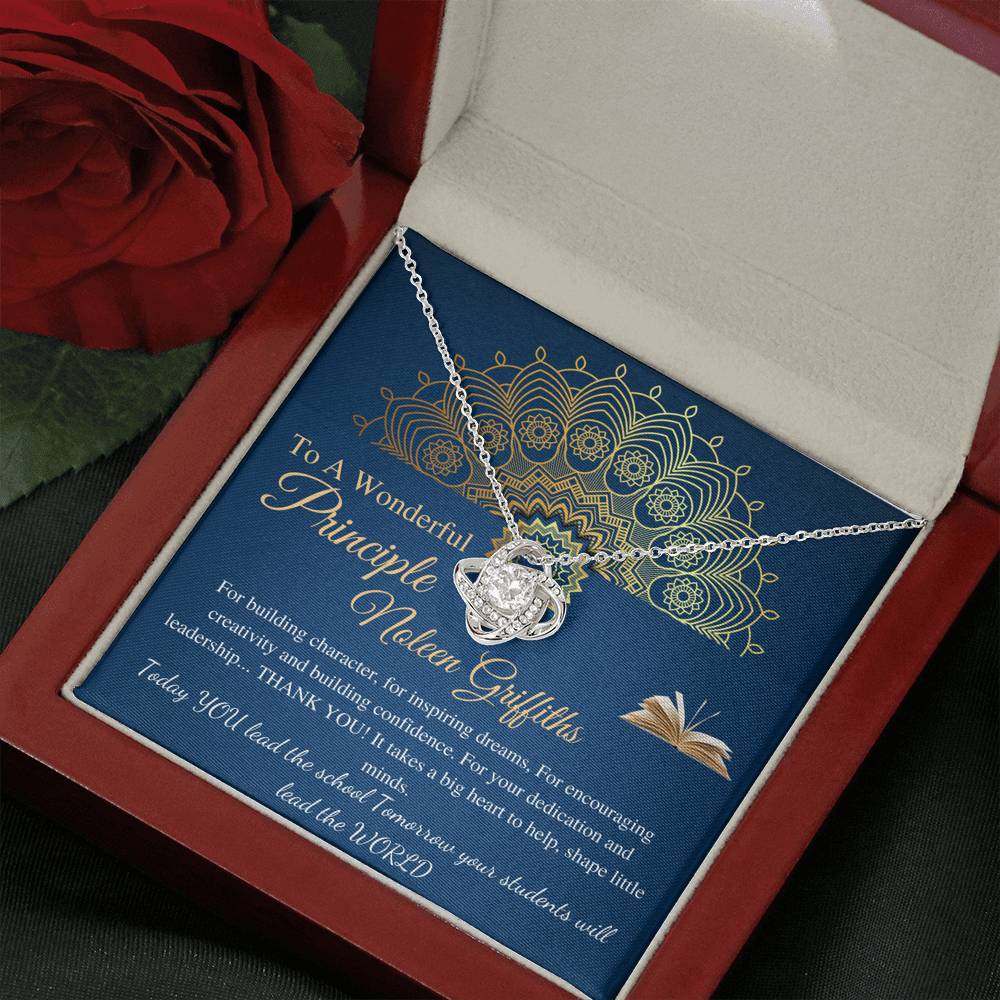 Principal Gift Personalized Principal Appreciation Gift For principal Retirement Gift Idea End Of Year Gift School Principal Love Knot #0384 Noleen Griffiths