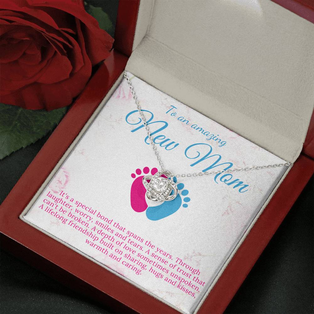 New Mom, First Time Mom Gift, New Mom Gift Jewelry, Gift for New Mom Necklace, New Mommy Gift For Baby Shower, Love Knot #0202