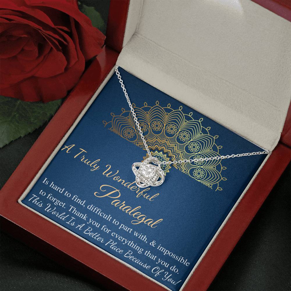 Paralegal Gift | Gift for Paralegal Thank You Necklace | A Truly Wonderful Paralegal Appreciation Gift | Paralegal Christmas Gift #0763