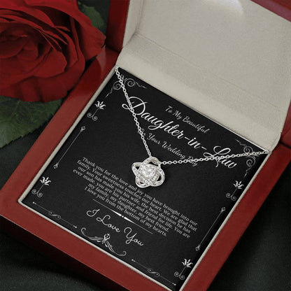 Love Knot, Daughter In Law Gift Necklace, Wedding Jewelry For Bride, Jewelry From Mother-In Law, Gift For Bride To Daughter In Law #0075