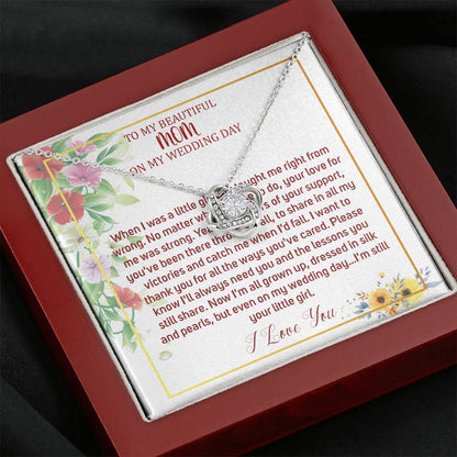 Love Knot, Mother Of The Bride Gift From Daughter, Necklace To Mother Of Bride, Mother Of The Bride Necklace From Bride, Gift For Mom #0021