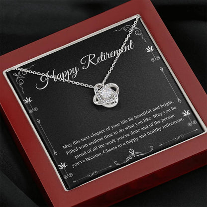 Love Knot Necklace, Retirement Gifts For Women, Retirement Necklace For Colleagues, Leave Job, Jewelry From Coworkers, Retirement Party,