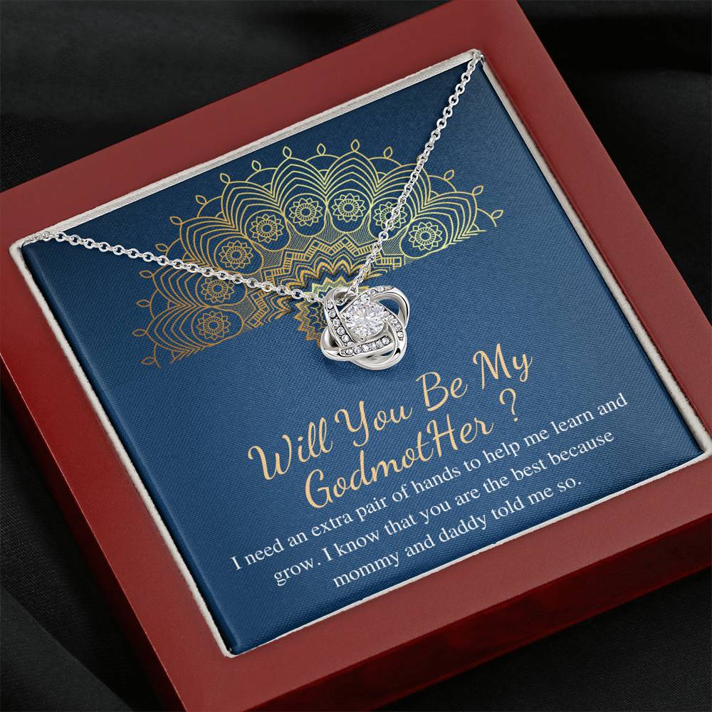 will you be my godmother love knot