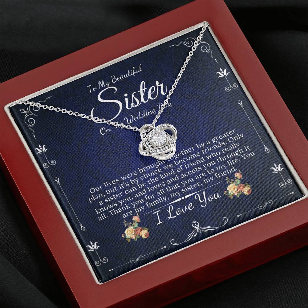 Love Knot,  Gift For Sister On My Wedding, To My Sister on My Wedding Day, Thank You Letter To My Sister, Sister to Sister Gift #0093