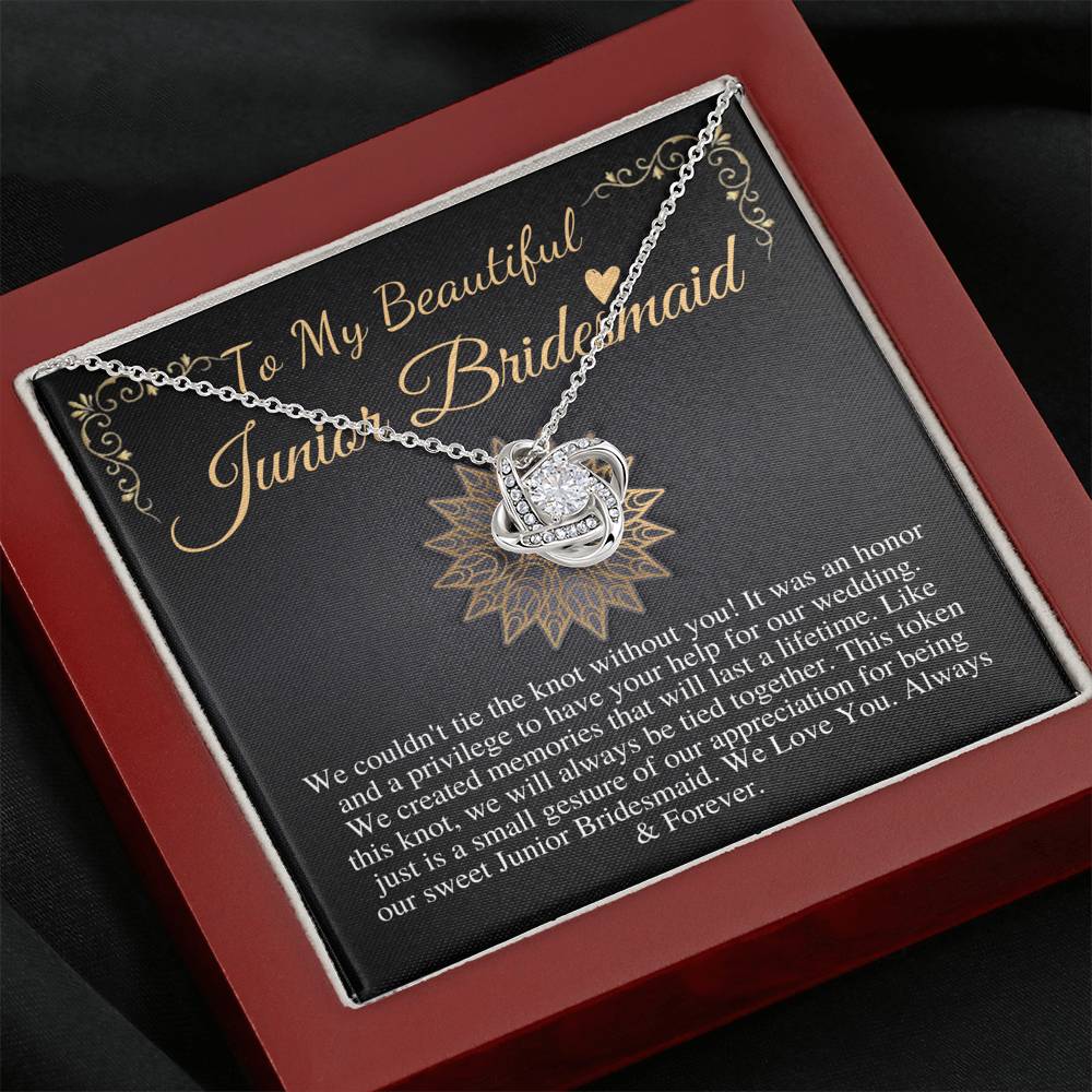 Junior Bridesmaid Gift Necklace Personalized Flower Girl Gift for Junior Bridesmaid Gift for jr Bridesmaid Jewelry, Personalized Gift #0147