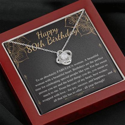 80th Birthday Gift For Mother, 80th Birthday Gift For Her, eightieth Birthday Gift For Women Friend, 80th Birthday Friend, Love Knot #0718
