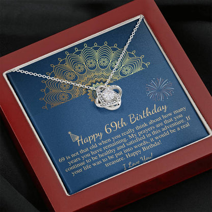 69th Birthday Gift For Her, Happy 69th Birthday Necklace With Message Card, Gift For 69th Birthday,69 Year Old Birthday Necklace Woman #0676