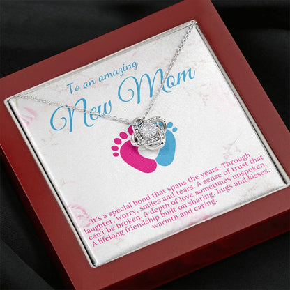 New Mom, First Time Mom Gift, New Mom Gift Jewelry, Gift for New Mom Necklace, New Mommy Gift For Baby Shower, Love Knot #0202