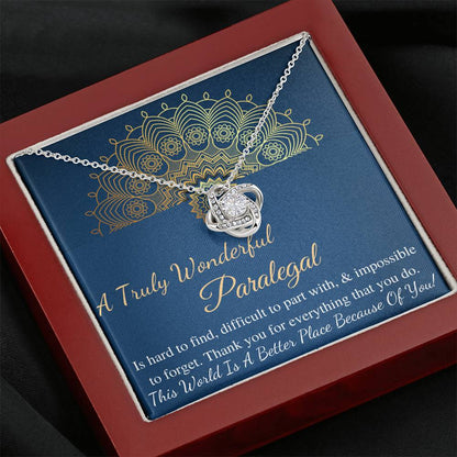 Paralegal Gift | Gift for Paralegal Thank You Necklace | A Truly Wonderful Paralegal Appreciation Gift | Paralegal Christmas Gift #0763