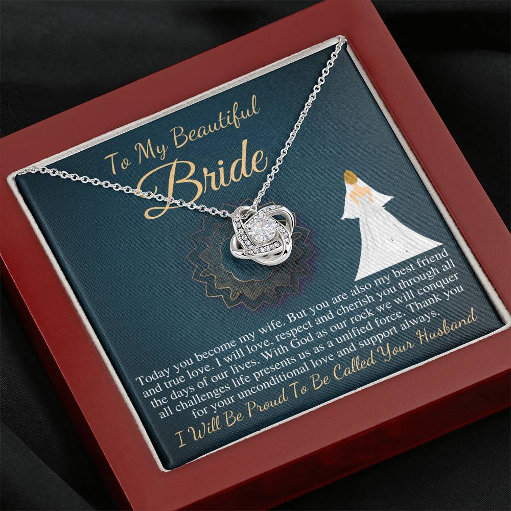 Bride Gift From Groom, Wedding Day Gift, Groom to Bride, Jewelry Gift from Groom to Bride,Beautiful Bride Necklace,My Bride From Groom #0703