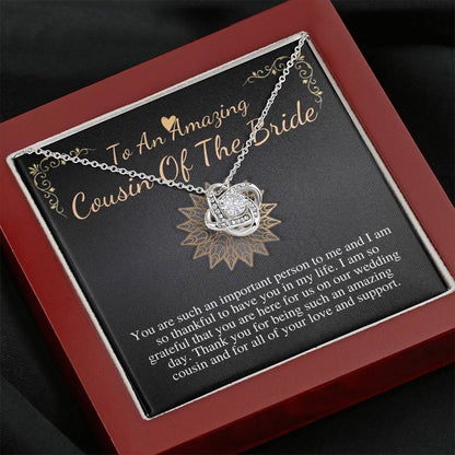 Wedding Gift For Cousin, Gift For Cousin On My Wedding, Cousin Wedding Day Gift, Bride Necklace Gift For Cousin, Cousin Of The Bride #0814