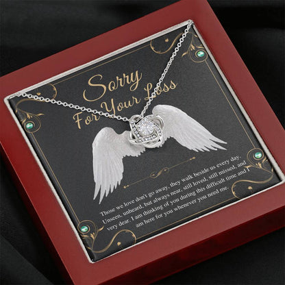 Remembrance Necklace For Loss Of Loved One, Sympathy Gift, In Loving Memory Gift, Sorry For Your Loss, Bereavement Necklace, Love Knot #0273