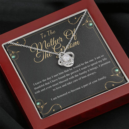 Love Knot, Mother of the Groom Gift from Bride, Mother-In-Law Gift, Jewelry Gift for Mother of the Groom, Mother of the groom necklace #0126