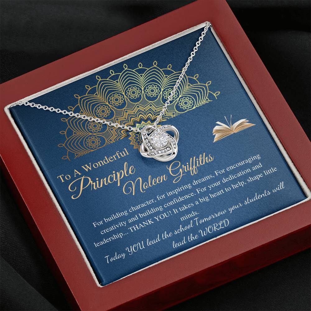 Principal Gift Personalized Principal Appreciation Gift For principal Retirement Gift Idea End Of Year Gift School Principal Love Knot #0384 Noleen Griffiths