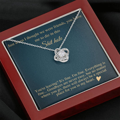 Farewell Gift for Coworker and Friend, Funny Leaving Gift for Colleague, Going Away Gift for Friend, Funny Coworker Gift, Love knot #0590