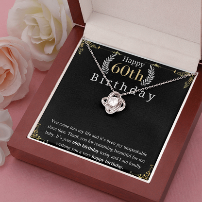 Sixty Birthday Gift For Women, 60th Birthday Gift For Her, Birthday jewelry for her, Personalized Message gift from men, sentimental gift
