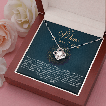 Mom Birthday Gift from daughter or Son, Sentimental Gifts for Mom, Mother Birthday Gift with Message Card, Happy Birthday Mom Necklace #0644 Titilua