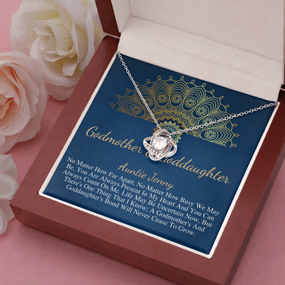 Godmother & Goddaughter Necklace, Goddaughter Gift from Godmother, Jewelry for Godmother and Goddaughter, Valentine's Day Gift #1026 auntie jenny
