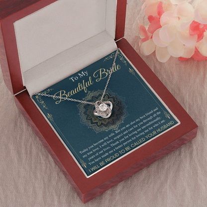 Bride Gift From Groom, Wedding Day Gift, Groom to Bride, Jewelry Gift from Groom to Bride, Beautiful Bride Necklace, To My Bride From Groom