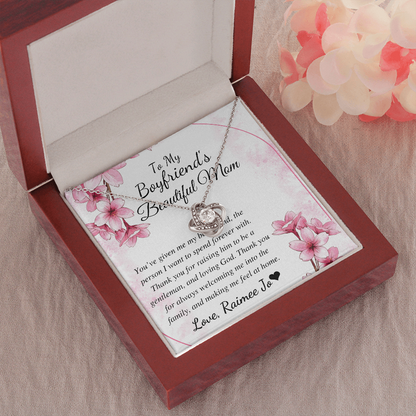 CHRISTMAS Sale: Boyfriend Mom Necklace, Gift for Boyfriend Mother, Birthday Gift, Christmas Gift, Mothers Day Gift for Boyfriends Mom, Lo Raimee Joe