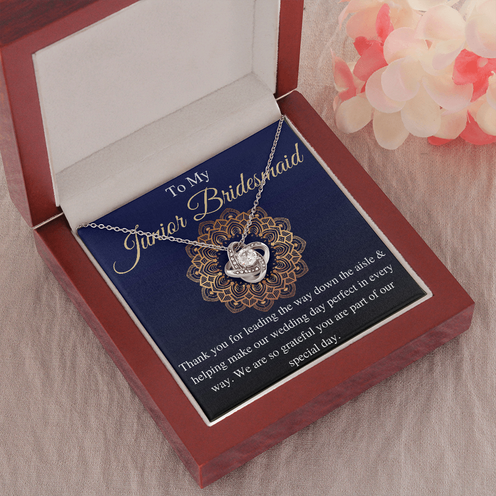 Junior Bridesmaid Gift Necklace Personalized Flower Girl Gift for Junior Bridesmaid Gift for jr Bridesmaid Jewelry, gift for bridesmaid