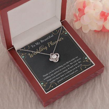 Meaningful Jewelry Gifts For Wedding Planner Necklace , A Truly Amazing Event Planner Appreciation Gift On Wedding , jewelry From Bride And Groom Stainless Steel Cable Chain Necklace with Message Card