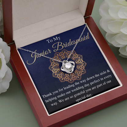 Junior Bridesmaid Gift Necklace Personalized Flower Girl Gift for Junior Bridesmaid Gift for jr Bridesmaid Jewelry, gift for bridesmaid