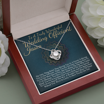 Wedding Officiant Gift | Gift for Wedding Officiant Necklace | A Truly Wonderful Wedding Officiant Appreciation Gift |Friend Officiant #0755 Jessica