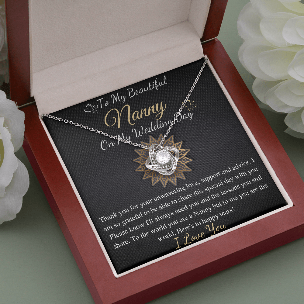 Personalized Nanny Gifts on my wedding Day Gift for Nanny Thank you Gift for Nanny Appreciation Nanny Birthday Gift Necklace for grandma