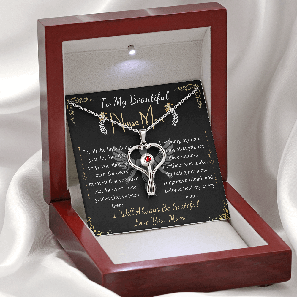 nurse mom stethoscope necklace