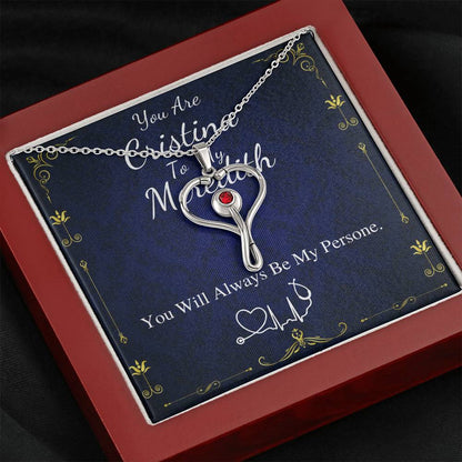 Meredith To My Cristina Stethoscope Necklace, Greys Anatomy Necklace You're My Person, Christina Meredith Pendant, Nurse Best Friend #0382