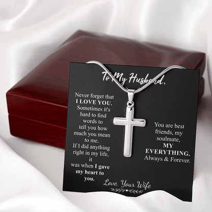 to my husband cross