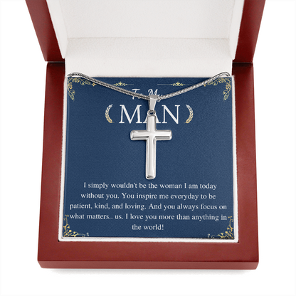 TO MY MAN CROSS NECKLACE