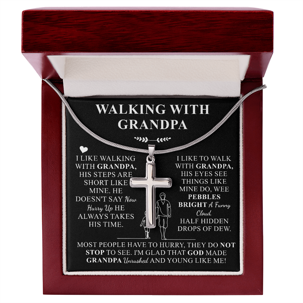 walking with grandpa
