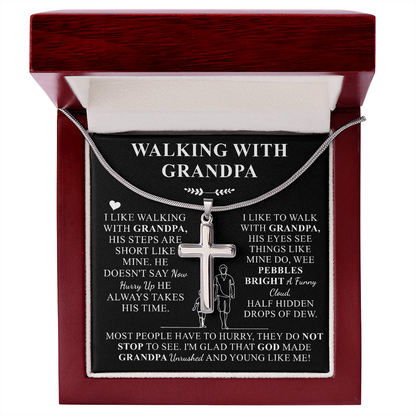 walking with grandpa